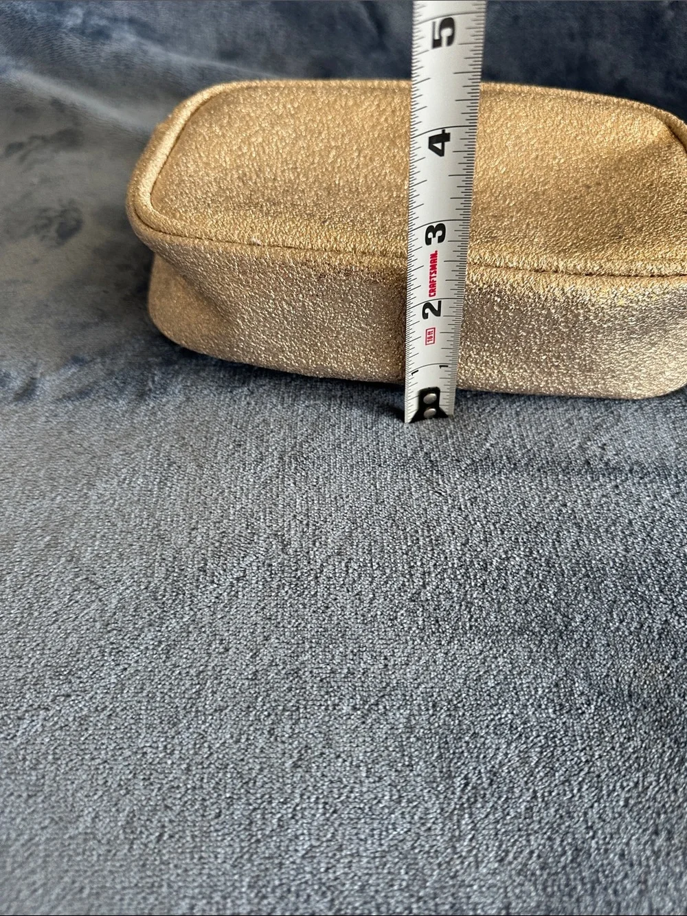 Assorted Women's Cosmetic Pouches - Taupe, Cream & Gold